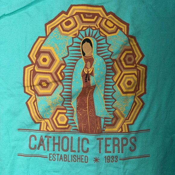 University Maryland Catholics Terps T-shirt Men's Large U of M College Top - Picture 2 of 7